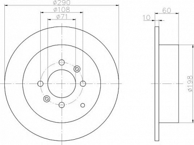 HELLA PAGID 8dd355105231 -  Тормозной диск
